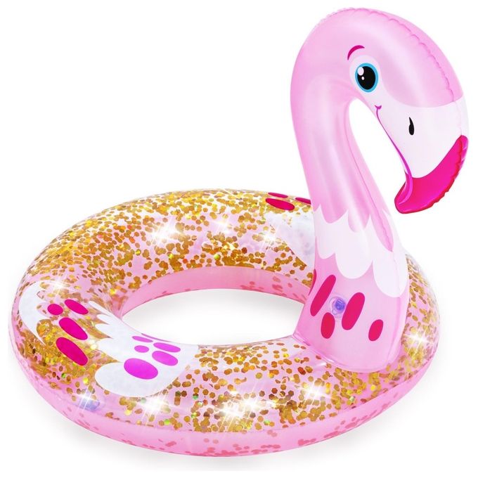 Bestway Salvagente Fenicottero o Cigno Glitterato Assortito
