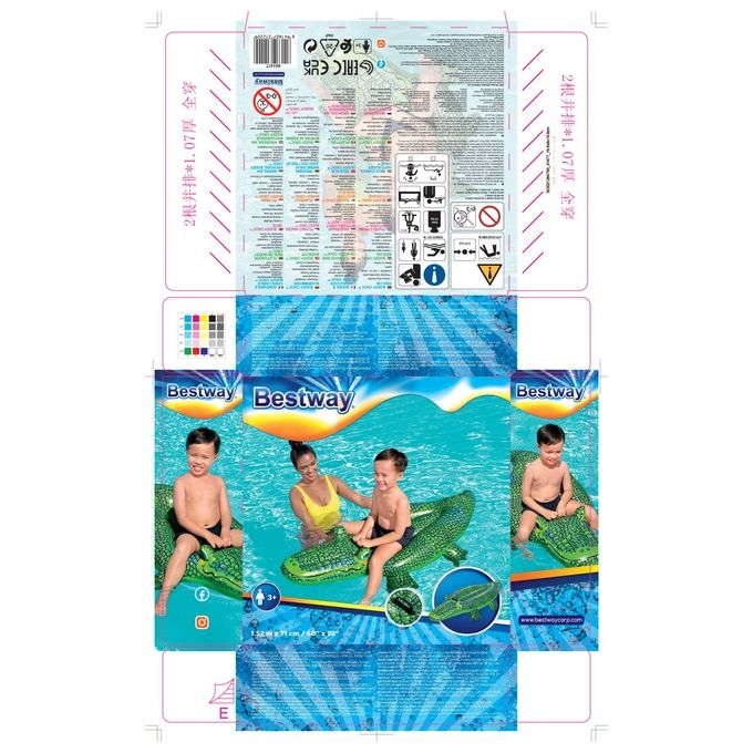 Bestway Gonfiabile Coccodrillo 152x71cm