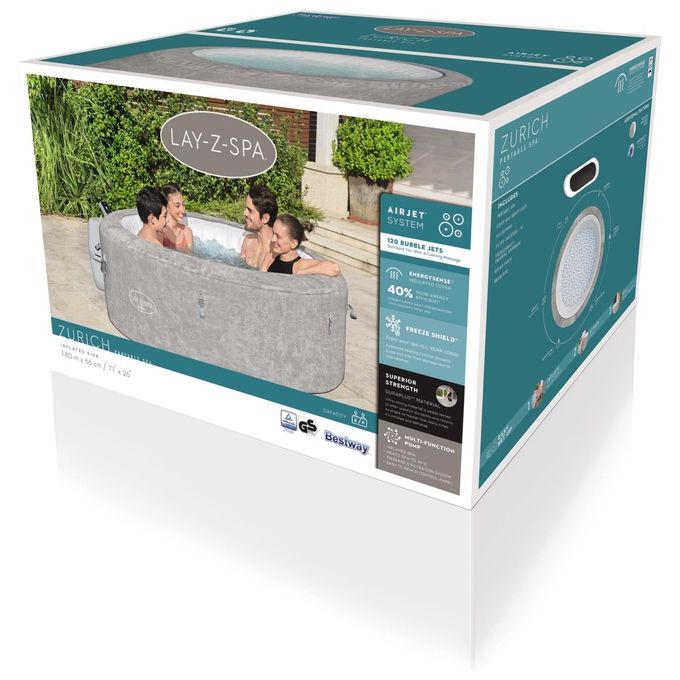 Bestway 60065 Vasca Idromassaggio Zurich Tonda 180x66cm