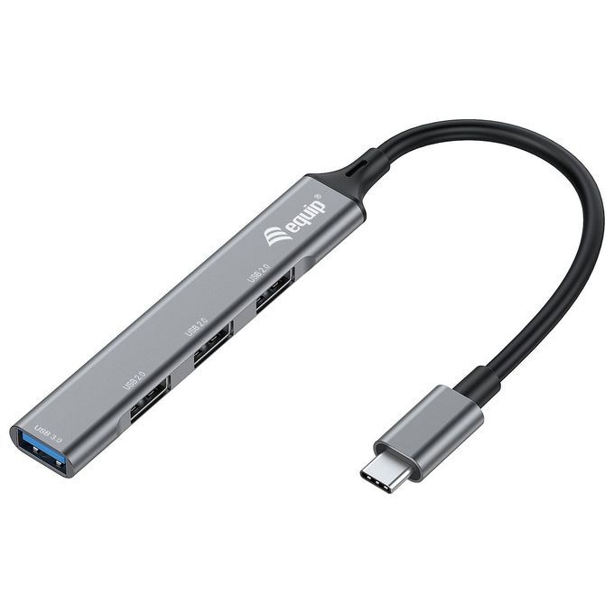 Equip 128961 Hub di Interfaccia Usb 3.2 Gen 1 Type-c 5000 Mbit-s Nero-Grigio