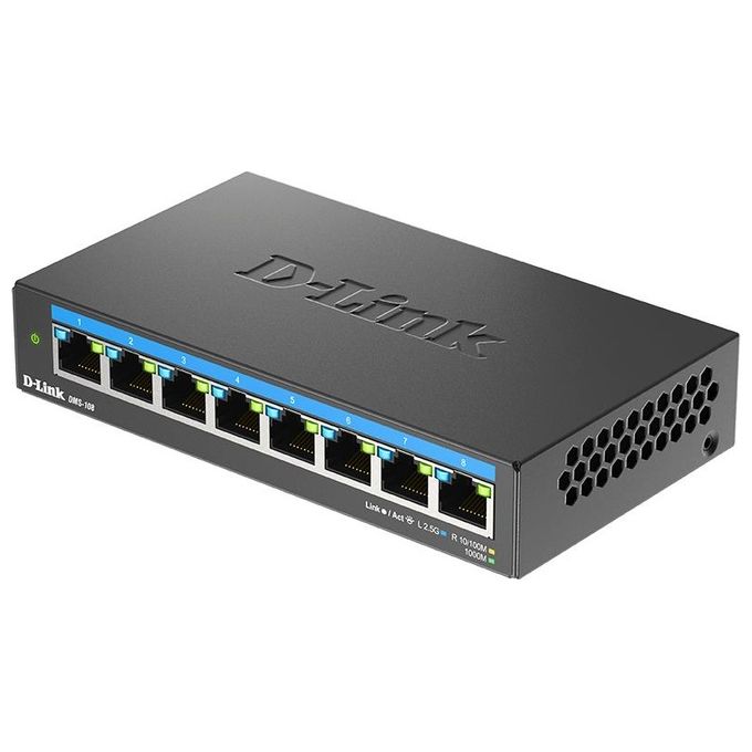D-Link DMS-108 Switch Non gestito L2 2.5G Ethernet (100-1000-2500) Nero