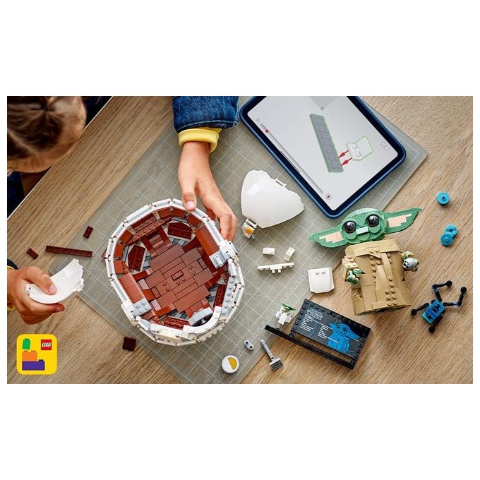 LEGO 75403 Star Wars Grogu con Carrozzina Hover 1048 pezzi con minifigure e accessori colore Nero
