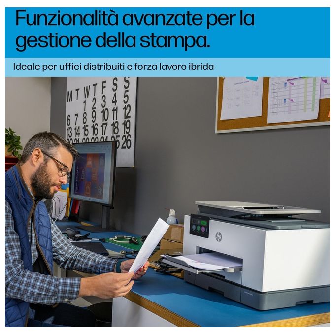 HP OfficeJet Pro Stampante Multifunzione 9130b Colore Copia Scansione Fax Wireless