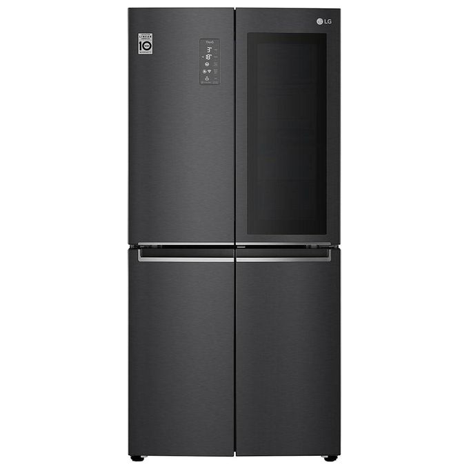 LG GMQ844MC5E Frigorifero Side by Side Quattro Porte Door in Door InstaView Capacita' 570 Litri Classe energetica E Total No Frost Wi-Fi SmartThinQ 178,7 cm Nero Matte Black Steel