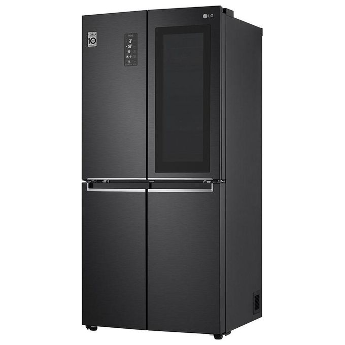 LG GMQ844MC5E Frigorifero Side by Side Quattro Porte Door in Door InstaView Capacita' 570 Litri Classe energetica E Total No Frost Wi-Fi SmartThinQ 178,7 cm Nero Matte Black Steel