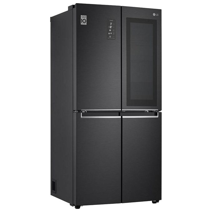 LG GMQ844MC5E Frigorifero Side by Side Quattro Porte Door in Door InstaView Capacita' 570 Litri Classe energetica E Total No Frost Wi-Fi SmartThinQ 178,7 cm Nero Matte Black Steel