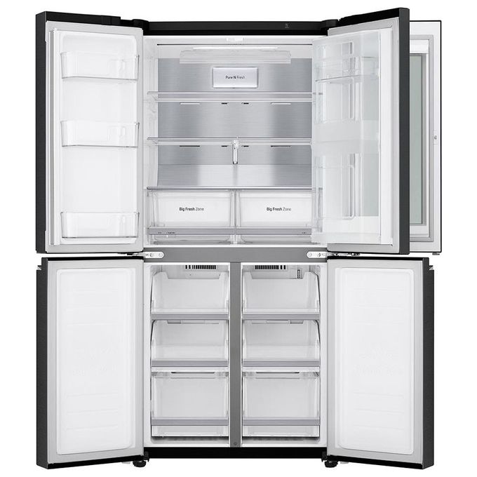 LG GMQ844MC5E Frigorifero Side by Side Quattro Porte Door in Door InstaView Capacita' 570 Litri Classe energetica E Total No Frost Wi-Fi SmartThinQ 178,7 cm Nero Matte Black Steel