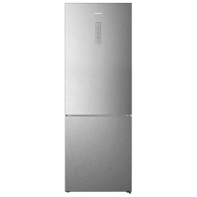 Hisense RB645N4BIE - Frigorifero combinato 495 L, 200 cm, Classe E, 39 dB, Total No Frost, MultiAirflow, compressore inverter, display LED, Acciaio inox