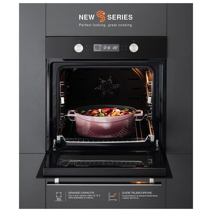 SILVERLINE BO6502X01 Forno Elettrico Ventilato da Incasso Multifunzione con Grill Capacita' 72 Litri Classe A Larghezza 60 cm colore Inox