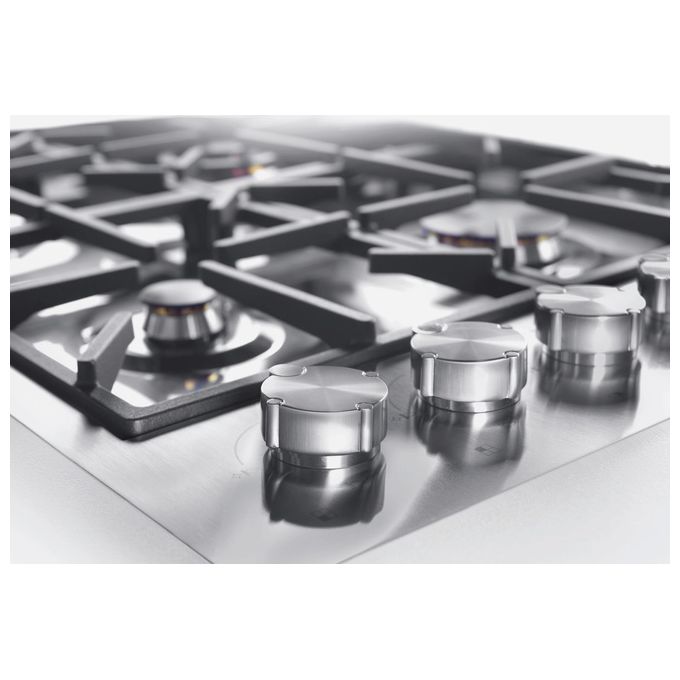 Foster 7640 000 Linea Milano Piano Cottura 5 Zone 9 Livelli di potenza Griglie in ghisa Bruciatori AEO 108 cm Inox Spazzolato