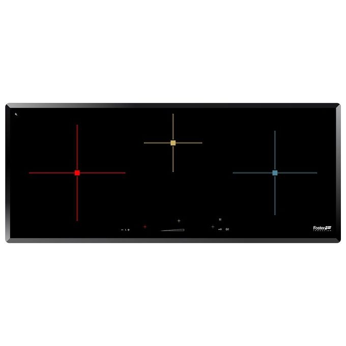Foster 7330 241 Linea S4000 Induction Con Power Control Piano Cottura in Vetroceramica a Induzione 3 Zone 9 Livelli di potenza 84 cm Nero