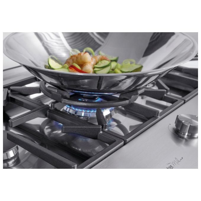 Foster 7638 000 Piano cottura a gas Filotop Linea Milano 5 Fuochi 105,6 cm Griglie in ghisa Acciaio Inox Spazzolato