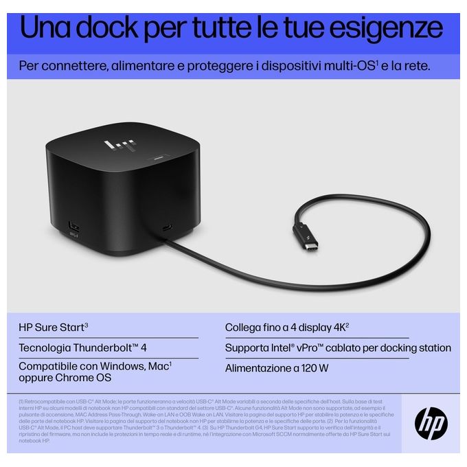 HP 4J0A2AA Thunderbolt Dock G4 Docking Station