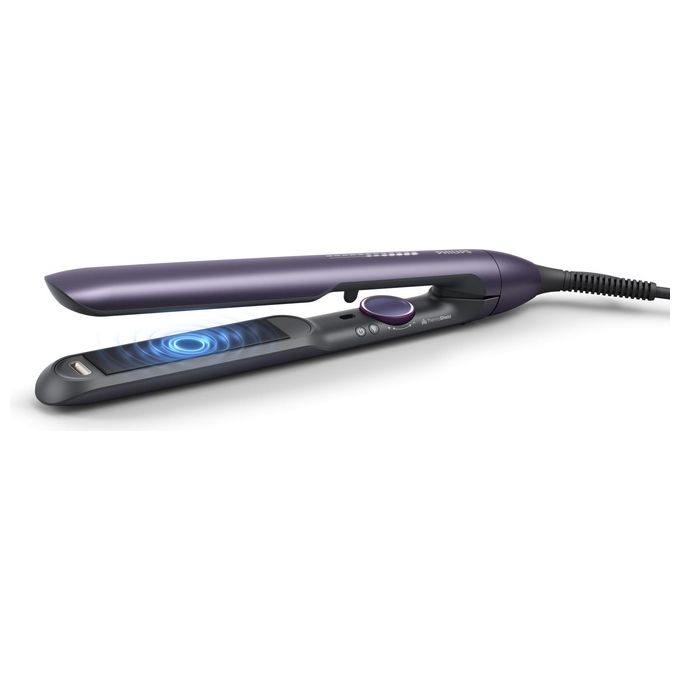 Philips 7000 Series BHS752-00 – Piastra per capelli classica, piastre in ceramica minerale con argan, temperatura regolabile fino a 230 °C, riscaldamento rapido 30 s, funzioni: ionica e spegnimento automatico, cavo girevole, Colore Nero-Rosé
