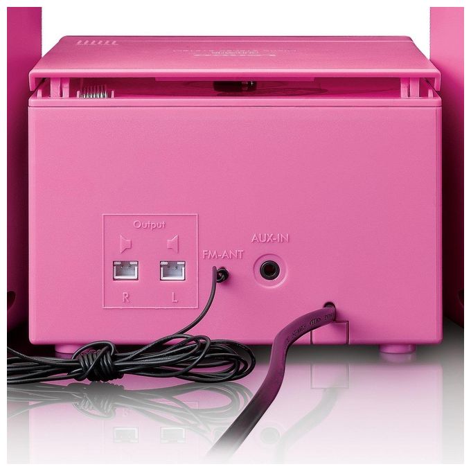 Lenco MC-013 Impianto Stereo per Bambini Lettore Cd Display Lcd Ingresso AUX Rosa