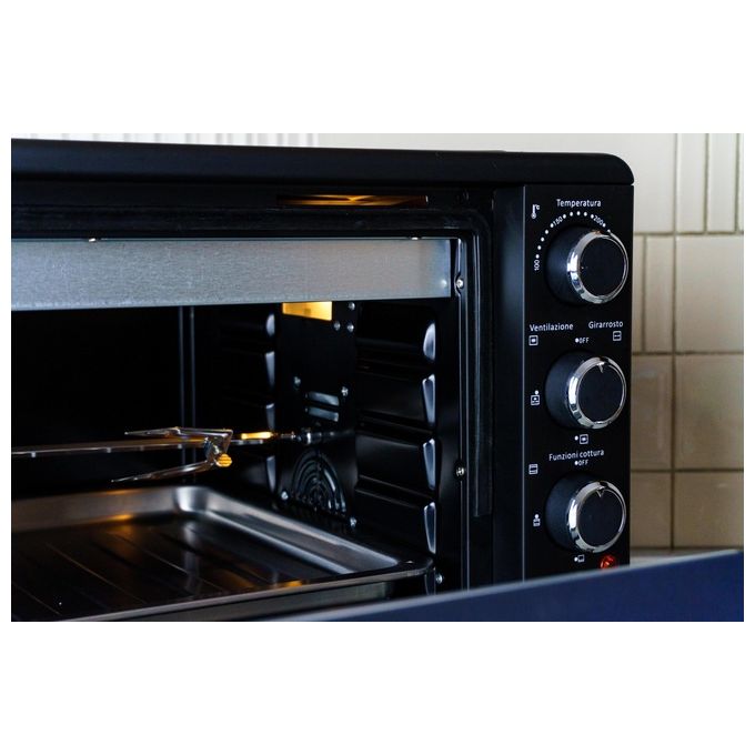 Pyramidea FOK5112R Forno Elettrico Ventilato con Girarrosto 50 Litri 2000W Nero