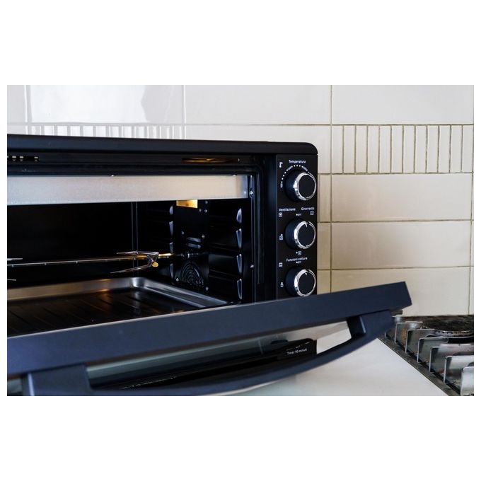 Pyramidea FOK5112R Forno Elettrico Ventilato con Girarrosto 50 Litri 2000W Nero