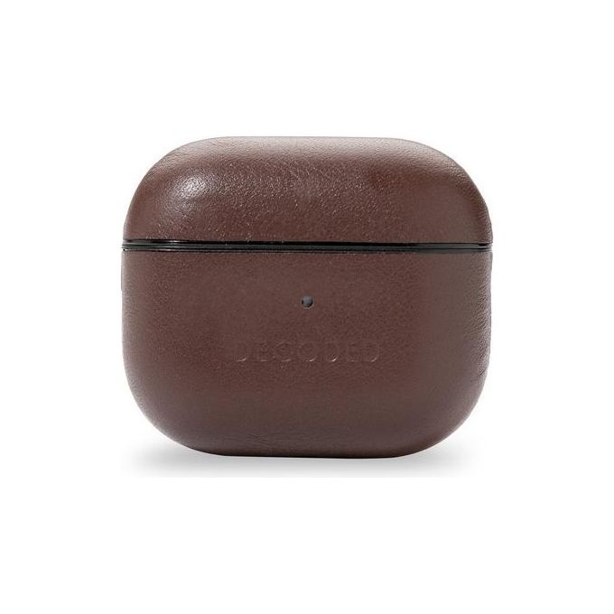 Decoded Aircase Lite in Pelle per AirPods Gen3 Marrone Cioccolato