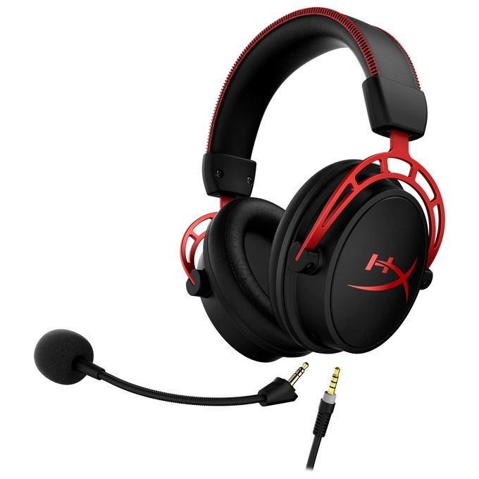 HP HyperX Cloud Alpha Auricolare Cablato a Padiglione da Gaming Nero-Rosso