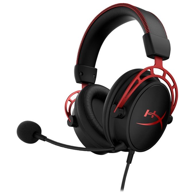 HP HyperX Cloud Alpha Auricolare Cablato a Padiglione da Gaming Nero-Rosso