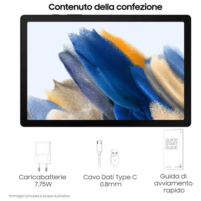 Samsung Galaxy Tab A8 X200 10.5'' 4Gb 64Gb Wi-Fi Dark Gray Italia