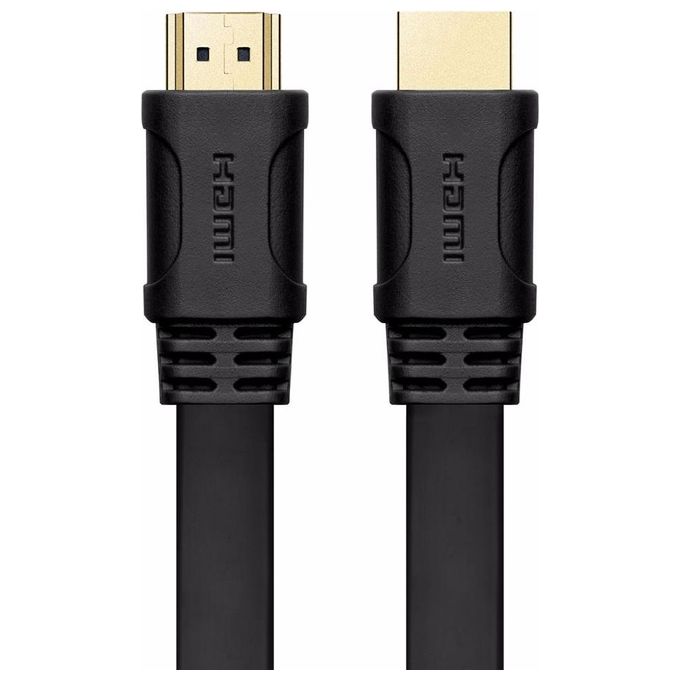 Digitus Cavo Hdmi Flat Mt. 5 Doppia Schermatura Contatti Dorati