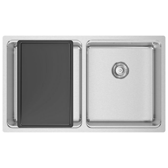 Rodi 18U8ETX0678A0 Lavello Cucina 2 Vasche da Incasso Larghezza 74 cm materiale Acciaio Inox