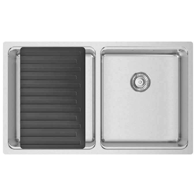 Rodi 18U8ETX0678A0 Lavello Cucina 2 Vasche da Incasso Larghezza 74 cm materiale Acciaio Inox