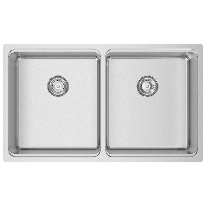 Rodi 18U8ETX0678A0 Lavello Cucina 2 Vasche da Incasso Larghezza 74 cm materiale Acciaio Inox