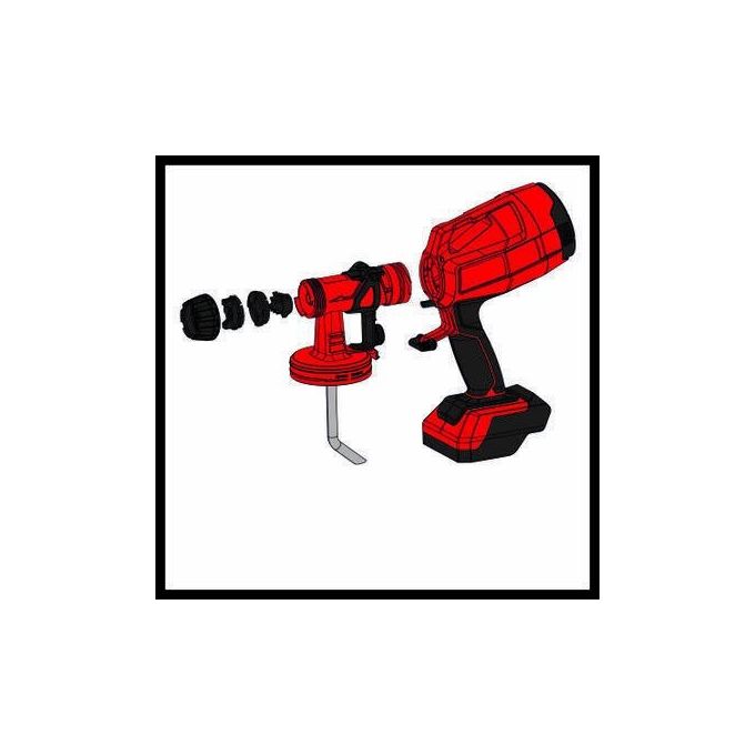 Einhell Pistola Spruzzo Batteria TC-SY 18-60 Li-Solo per Verniciatura Efficiente e Senza Fili