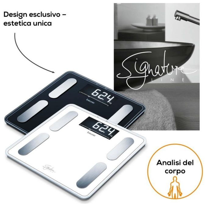 Beurer BF 400 Signature Line White Bilancia Diagnostica con Portata fino a 200kg Bianco