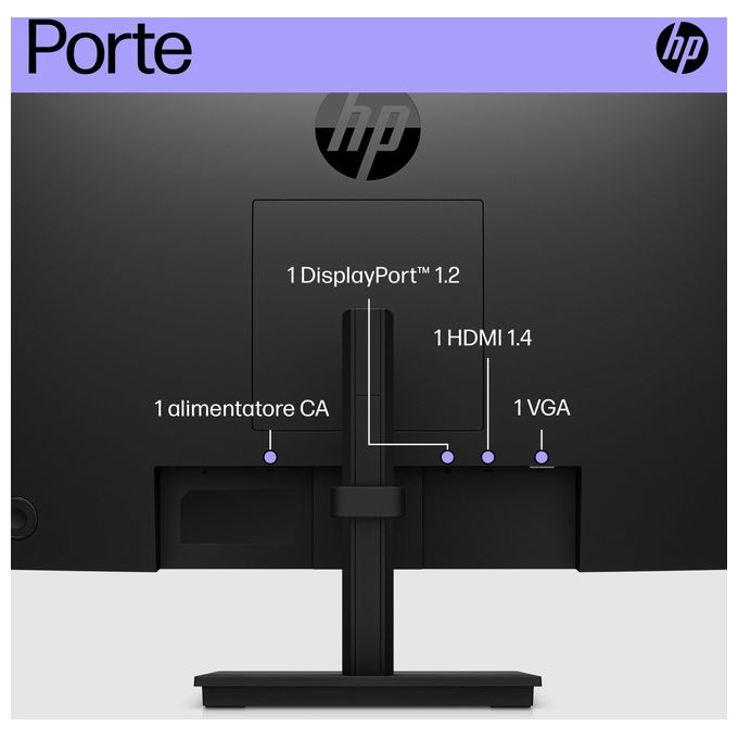 HP P22h G5 Monitor Pc 21.5'' 1920x1080 Pixel Full Hd Nero
