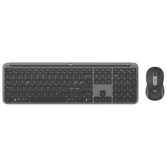 Logitech MK950 Signature For Business Tastiera Mouse Incluso Ufficio Rf Senza Fili  Bluetooth Qwerty Italiano Grafite