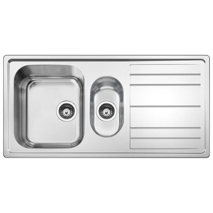 Smeg LPR102 Aurora Lavello saldato Acciaio Inox Spazzolato da incasso Semifilo Gocciolatoio Reversibile 1 Vasca e 1-2 Acciaio Inox 100x50cm LPR102