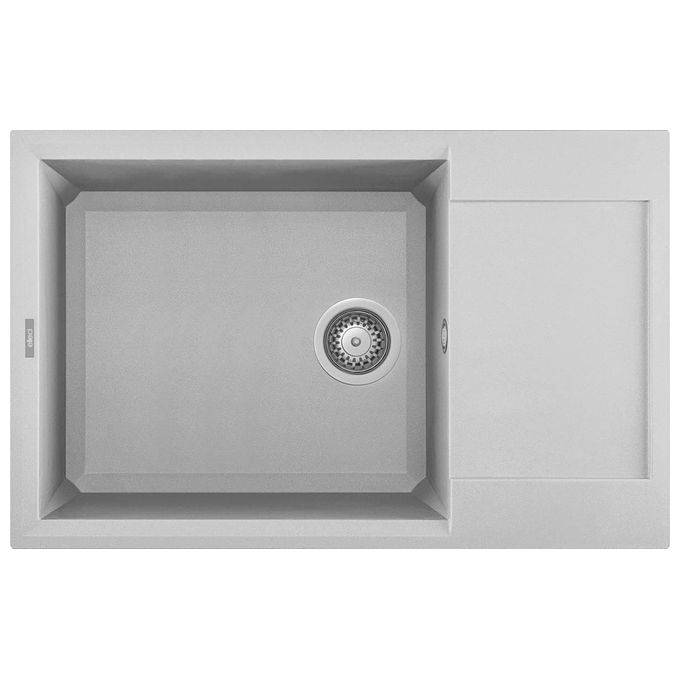 Elleci LMY31079 Easy 310 Lavello Metaltek Grigio Alluminio da Incasso Gocciolatoio Reversibile 1 Vasca 78x50cm