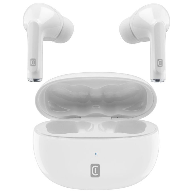 Cellular Line Flick Auricolari Tws Bluetooth con Custodia di Ricarica Bianco