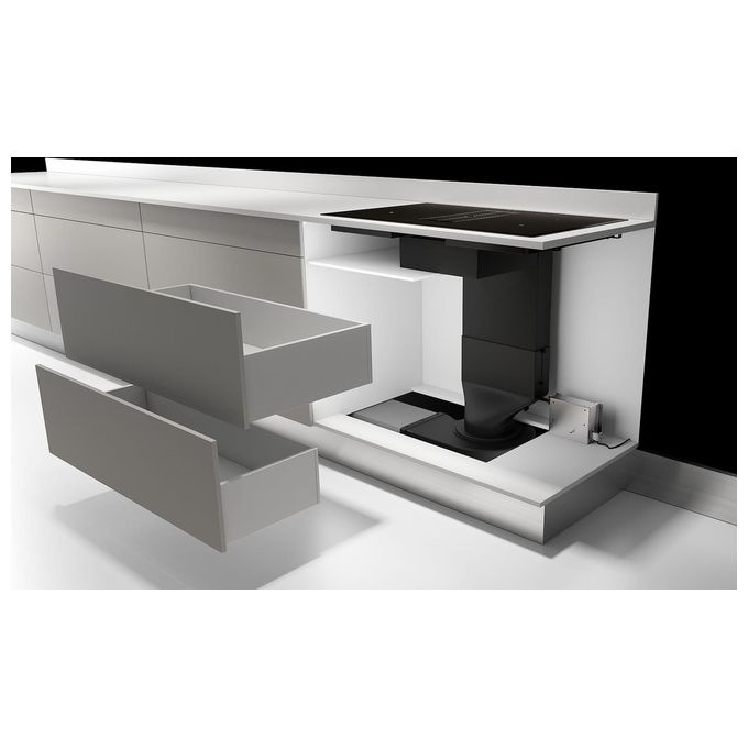 Foster 7391 245 Linea Milano Air Piano Cottura a Induzione con cappa aspirante integrata 4 Zone Touch control 86 cm Nero