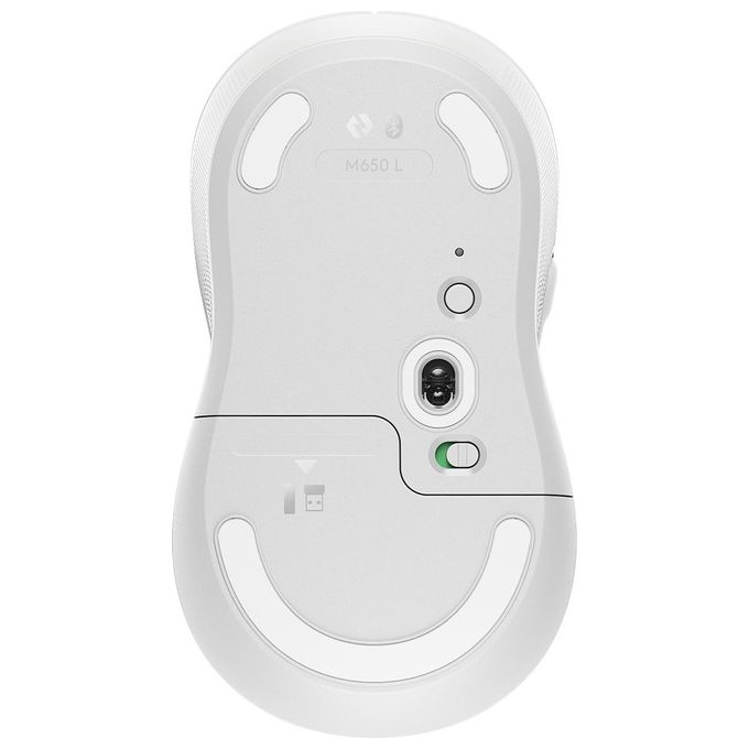 Logitech Signature M650 L Mouse Wireless Full Size Bianco