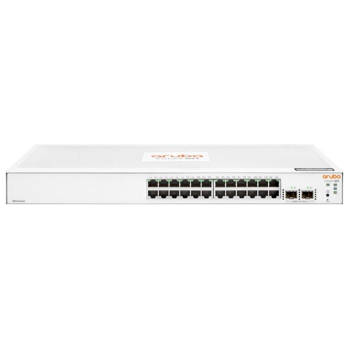 HPE JL812A Aruba Instant On 1830 Switch Gestito L2 24 Porte Gigabit 2 Slot SFP 52 Gbit-s 1U