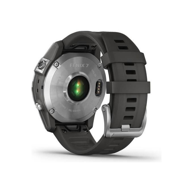 Garmin Fenix 7, Smartwatch GPS, Argento e Grafite, Display 1.3'', 47mm