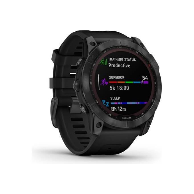 Garmin Fenix 7X Solar Edition 51mm 1.4'' GPS Sport Salute Notifiche Slate grey - Black