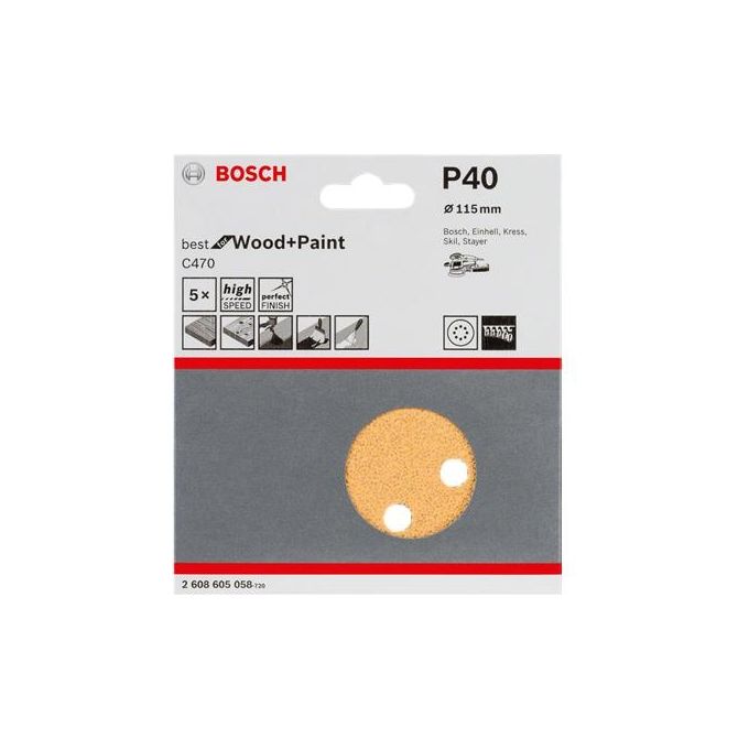 Bosch Dischi Abrasivi Diam.115 Mm 120 Gr.