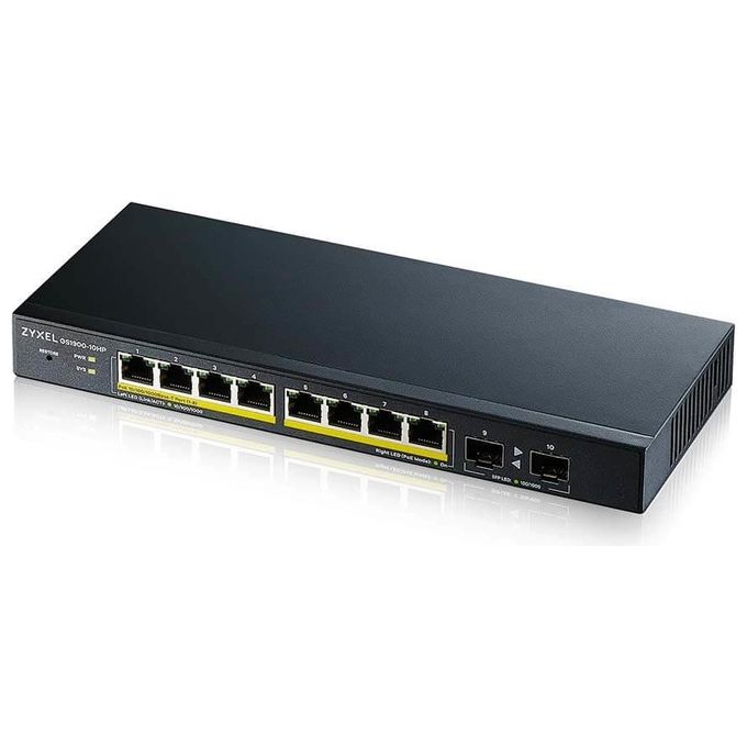 Zyxel GS1900-10HP Gestito L2 Gigabit Ethernet 10-100-1000 Supporto Power Over Ethernet Nero