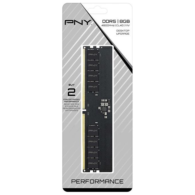 PNY PERFORMANCE DDR5 8GB 4800 MHz DIMM Modulo RAM per computer desktop CL40 1.1V