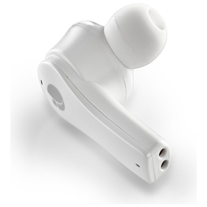 NGS BT ARTICA BLOOM WHITE - Auricolari senza fili, compatibili con TWS e Bluetooth fino a 24 ore, comandi touch, USB Type-C, base di ricarica, bianco