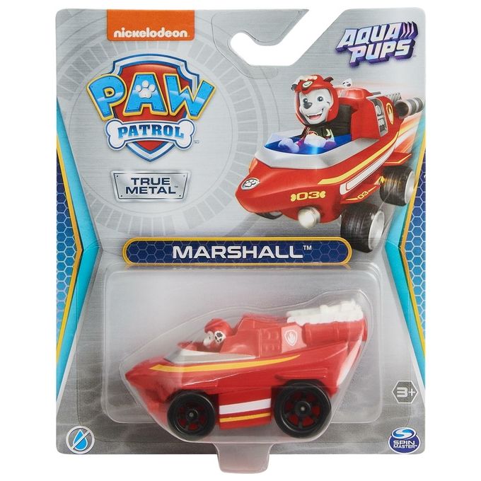 Spin Master Personaggio Paw Patrol con Veicolo Aqua Pups True Metal