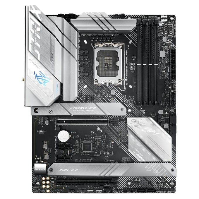 ASUS Scheda madre Intel B660 LGA 1700 ATX PCIe 5.0, 12+1 stadi di alimentazione, DDR5, AI Networking, WiFi 6 (802.11ax), Intel 2.5 Gb Ethernet, 3x PCIe 4.0 M.2 con dissipatori, USB 3.2 Gen 2x2 Type-C, SATA, Aura Sync RGB