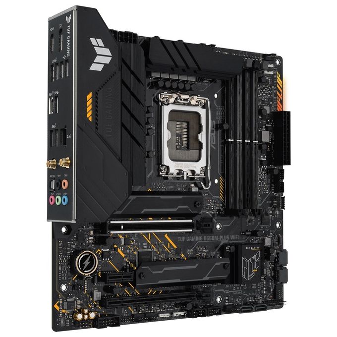 ASUS TUF Gaming B660M-PLUS WiFi Scheda Madre mATX, Intel B660, LGA1700, DDR5, PCIe 5.0, LAN Realtek 2.5Gb, WiFi 6, Realtek 7.1 Surround, 2xM.2, 4xSATA 6GB-s, USB 3.2 Gen 2x2, Armoury Crate, Nero