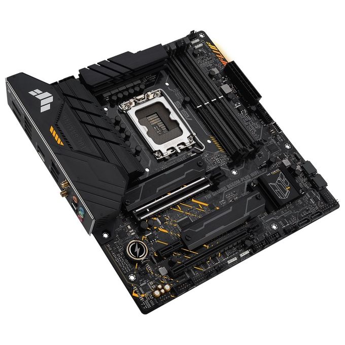 ASUS TUF Gaming B660M-PLUS WiFi Scheda Madre mATX, Intel B660, LGA1700, DDR5, PCIe 5.0, LAN Realtek 2.5Gb, WiFi 6, Realtek 7.1 Surround, 2xM.2, 4xSATA 6GB-s, USB 3.2 Gen 2x2, Armoury Crate, Nero