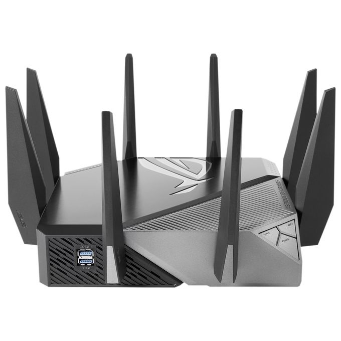 ASUS ROG Rapture GT-AXE11000 Tri Band WiFi 6E Router Gaming estendibile con Mobile Tethering, alternativa ai Router 4G 5G, 2.5G WAN-LAN Ethernet, Game Boost, Sicurezza di Rete per Tutti Dispositivi